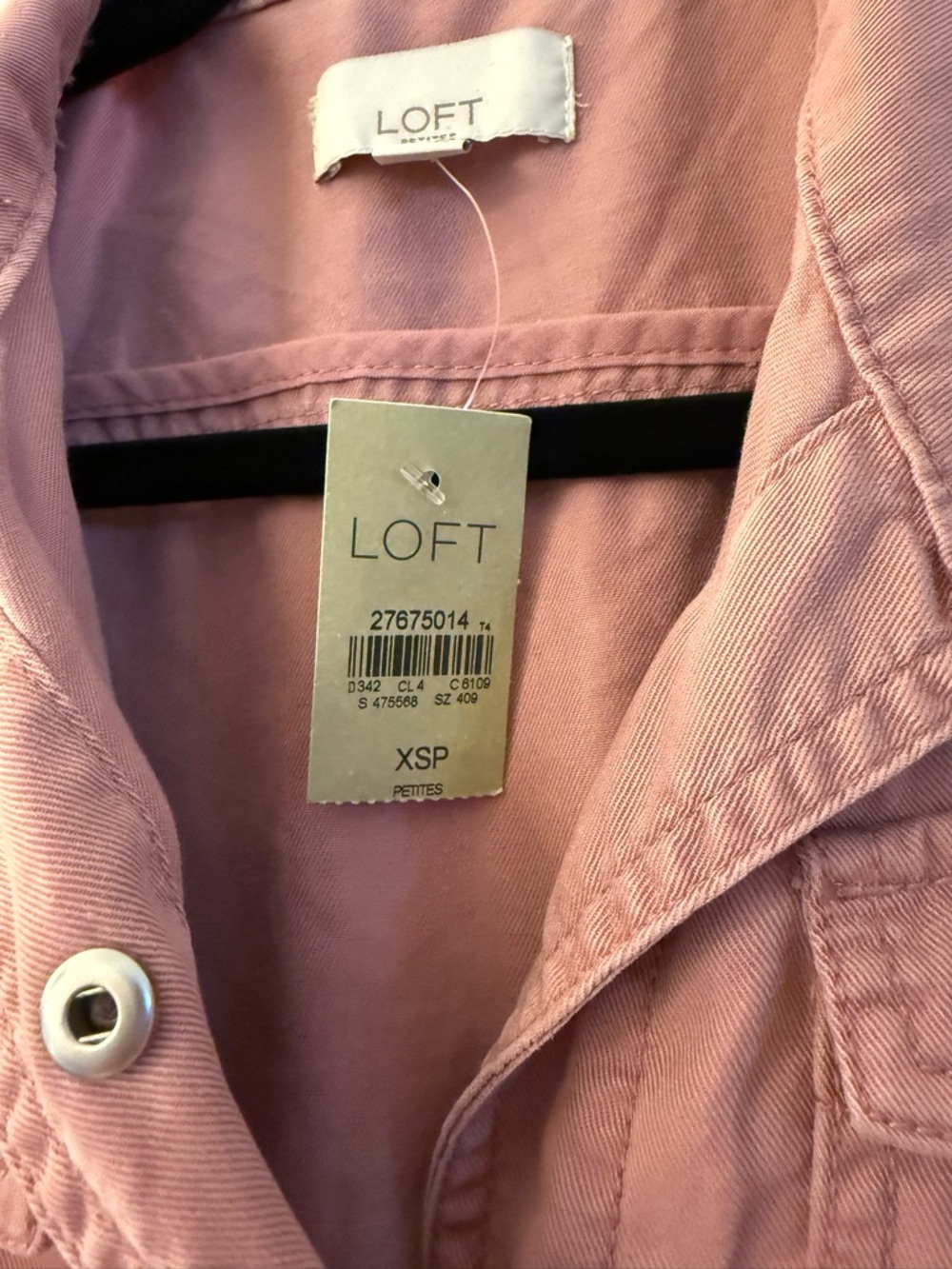 LOFT Pink Drawstring-Waist Utility Jacket - Picture 3 of 4